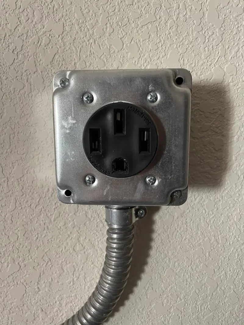 NEMA 14-50 outlet installed for Electrical Panel Upgrade in Solana Beach